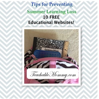 Preventing Summer Learning Loss, Free Websites for Kids, 10 Free Educational Websites, Summer Boredom Busters