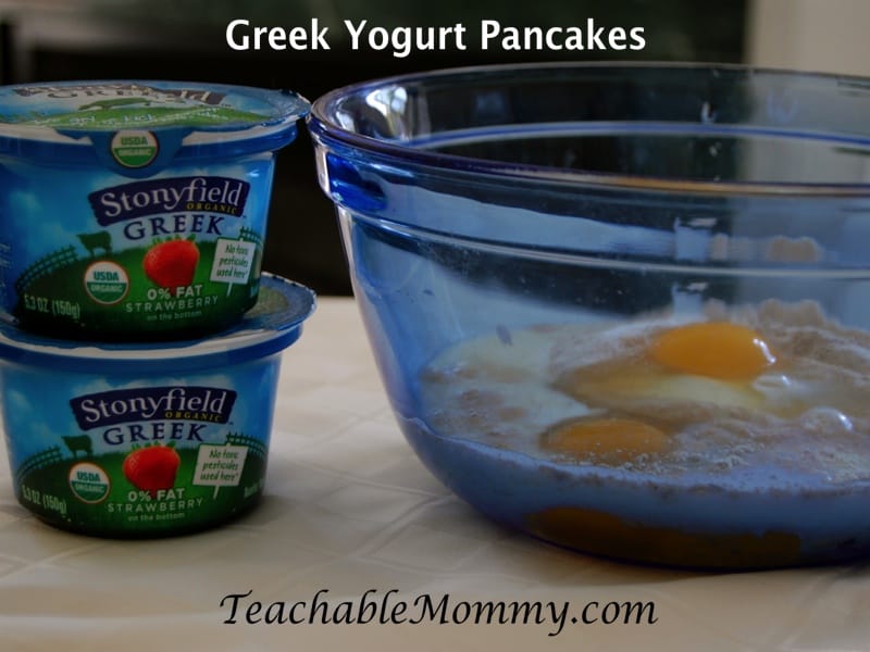 Whole Wheat Greek Yogurt Pancakes, Stonyfield Greek Yogurt, Greek Yogurt recipes