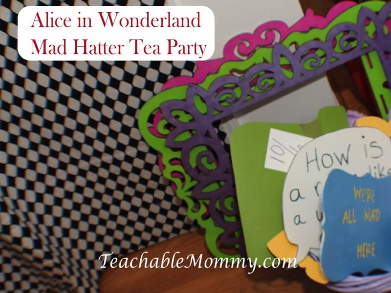 Alice in Wonderland Birthday Party, Mad Hatter Tea Party Birthday photo booth