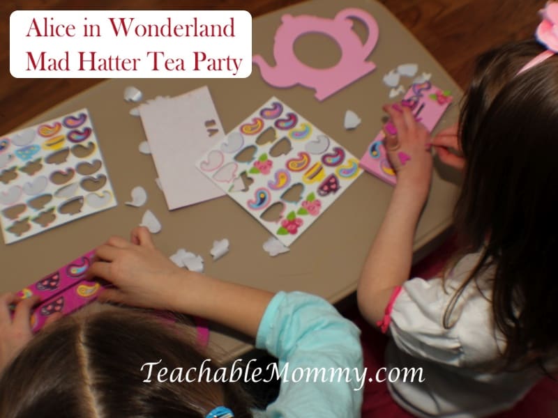 Alice in Wonderland Birthday Party, Mad Hatter Tea Party Birthday crafts