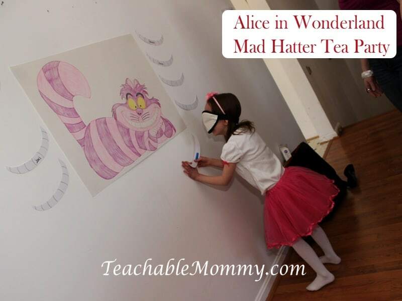 Alice in Wonderland Birthday Party, Mad Hatter Tea Party Birthday, cheshire cat game