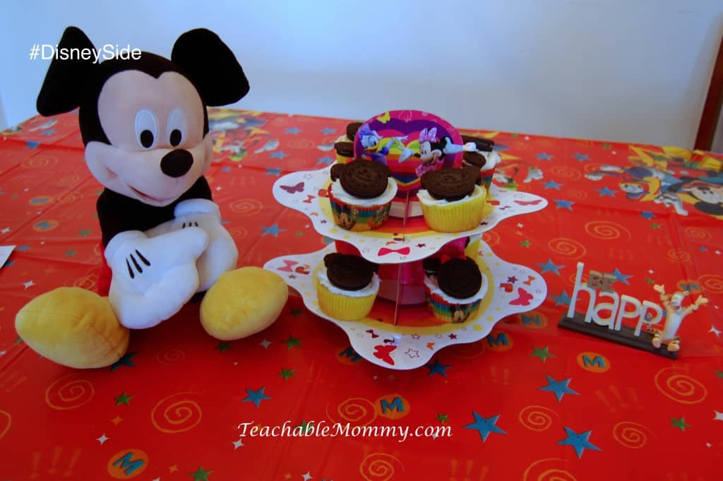 #DisneySide @ Home Party, Disney Party ideas, Mickey Mouse cupcakes