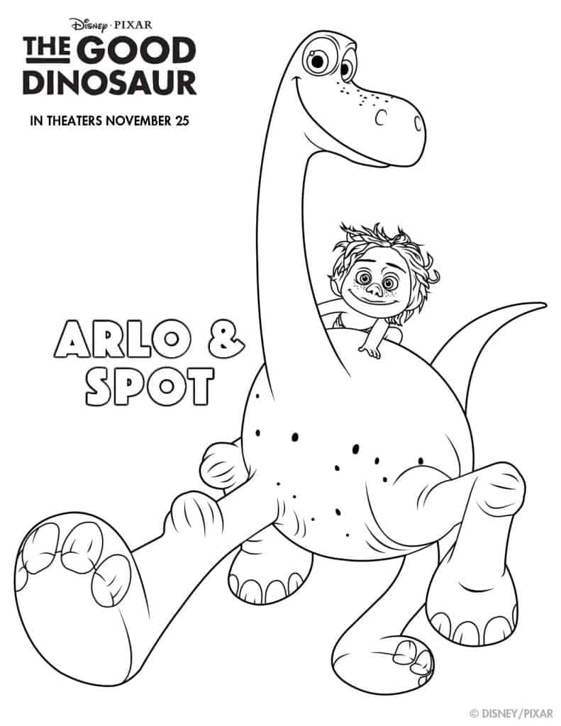 The Good Dinosaur Free printable, The Good Dinosaur activities, #GoodDino, The Good Dinosaur coloring pages